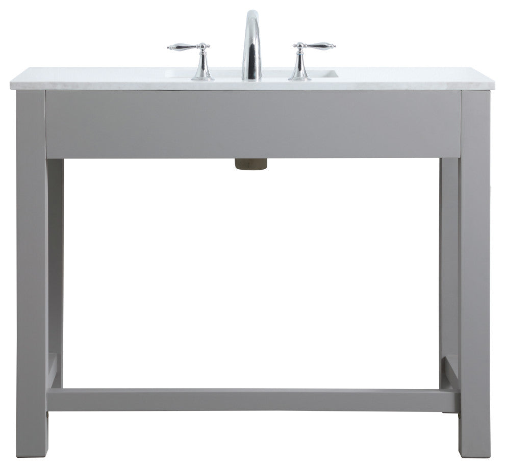 42" ADA Compliant Bathroom Vanity, Gray