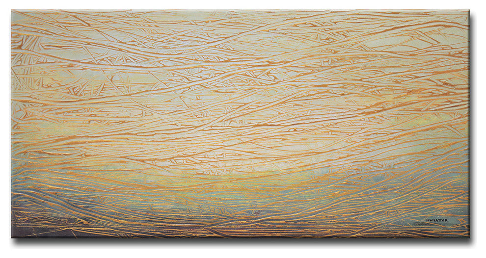 Canvas Art ''Gold Currents'' by Norman Wyatt, Jr., 20"x40"