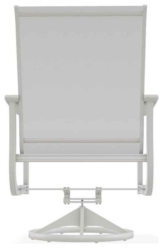 St. Catherine Sling Outdoor Swivel Rocker, White/Snow