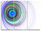 "Endless Tunnel Purple Ripples" Digital Metal Wall Art, 3 Panels, 36"x28"