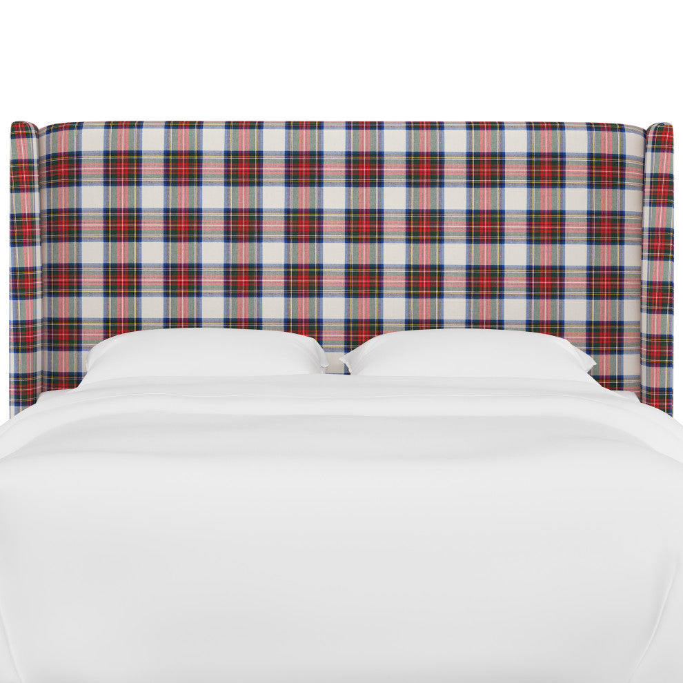 Maxwell Queen Wingback Headboard, Stewart Dress Multi