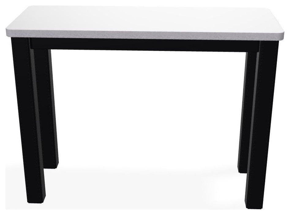 10" x 27" Rustic Outdoor End Table, Black