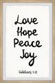 "Peace and Joy" Framed Painting Print, 16x24