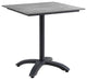 Modern Urban Contemporary Outdoor Patio Dining Table, Brown Grey Steel