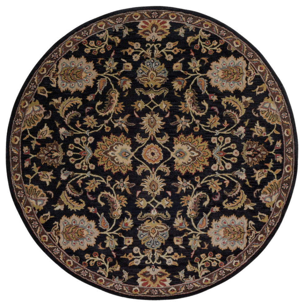 Surya Middleton AWMD-1000 Traditional Area Rug, Navy, 8' Round
