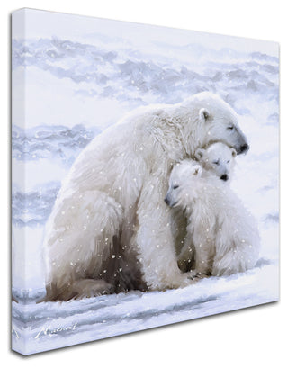 The Macneil Studio 'Polar Bear Cubs' Canvas Art, 24" x 24"