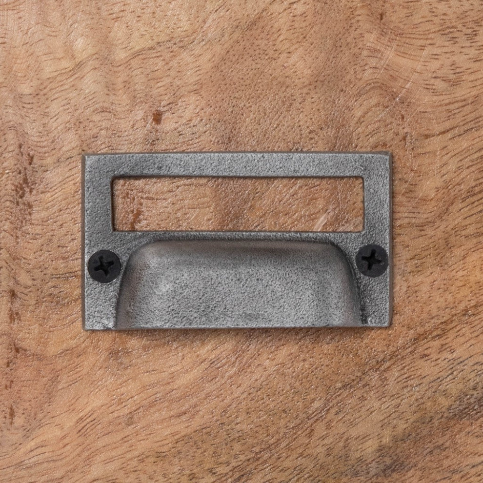 Natural Wood and Metal Desk