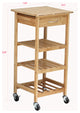 Oceanstar Bamboo Kitchen Trolley