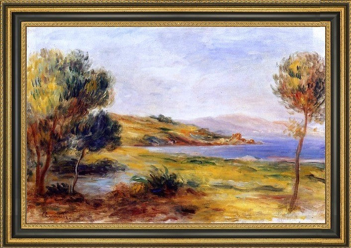 Pierre Auguste Renoir The Bay Framed Premium Canvas Print, 16"x24"