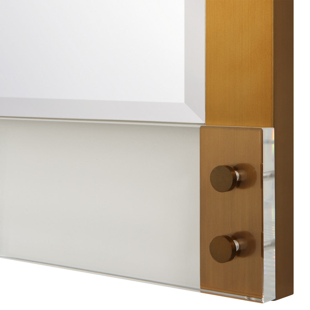 Uttermost 09953 Nera 28"W x 44"H Rectangular Beveled Accent - Gold