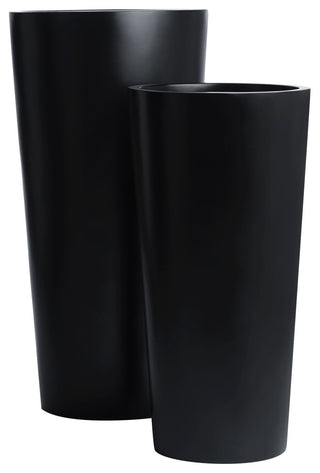 Sonoma Tall Cylinder Planter, Black, 13"x26"