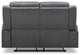 Rhodes Top-Grain Leather Manual Reclining Loveseat, Gray