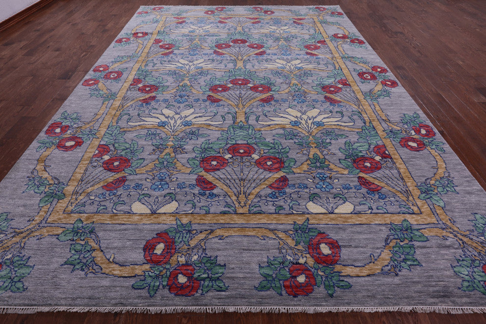 Hand Knotted William Morris Wool Rug 10' 2" X 14' 1" - Q15601