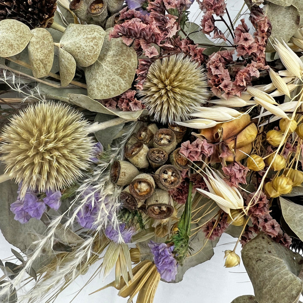 20" Dried Preserved Eucalyptus Mix Wreath