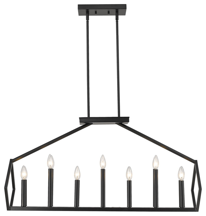 Luca 14-Light Matte Black Island Pendant