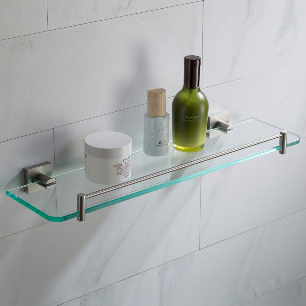 Ventus Bathroom Shelf, Brushed Nickel