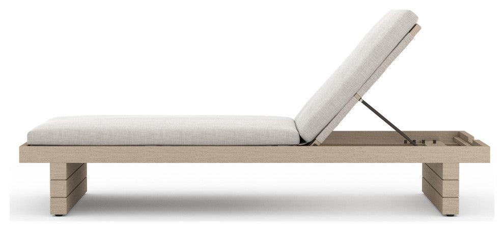 Leroy Outdoor Chaise Lounge-Brown/Stone