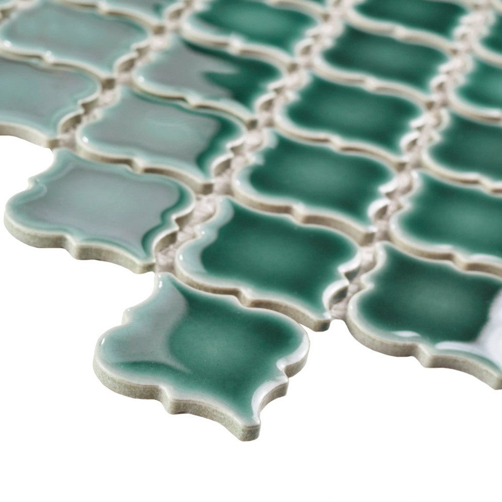 Hudson Tangier Mosaic Floor and Wall Tile, Emerald