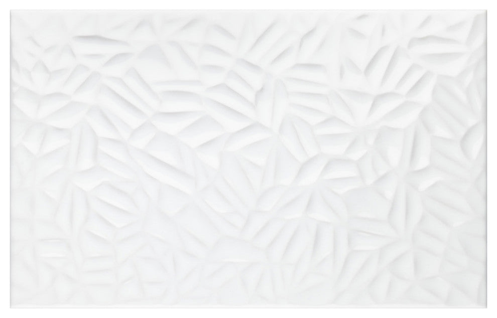 More Petal Glossy White Ceramic Wall Tile