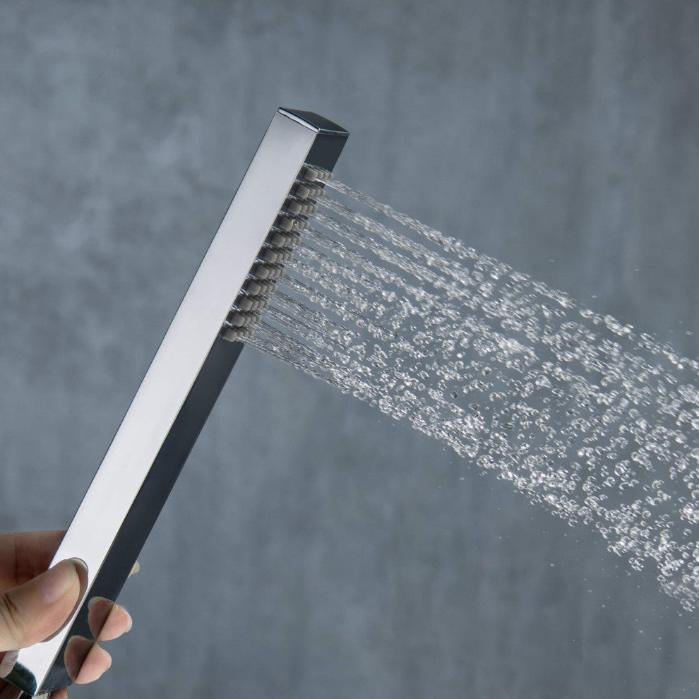 Cube Metal Handheld Shower Head, Chrome