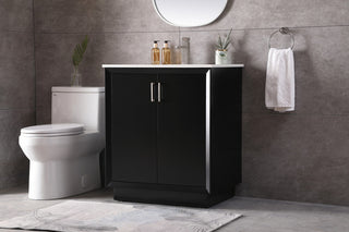 30" SIngle Bathroom Vanity, Black