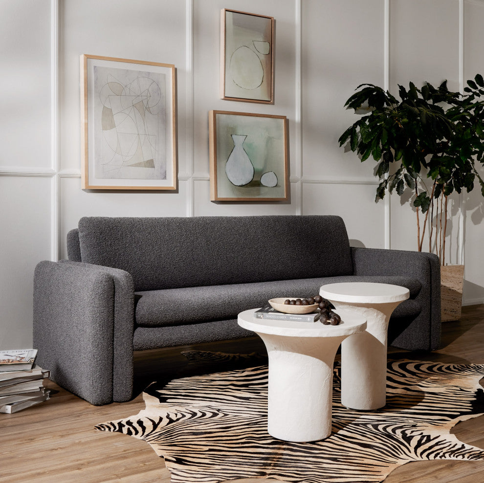 Parra Low End Table-Plaster Molded Conc
