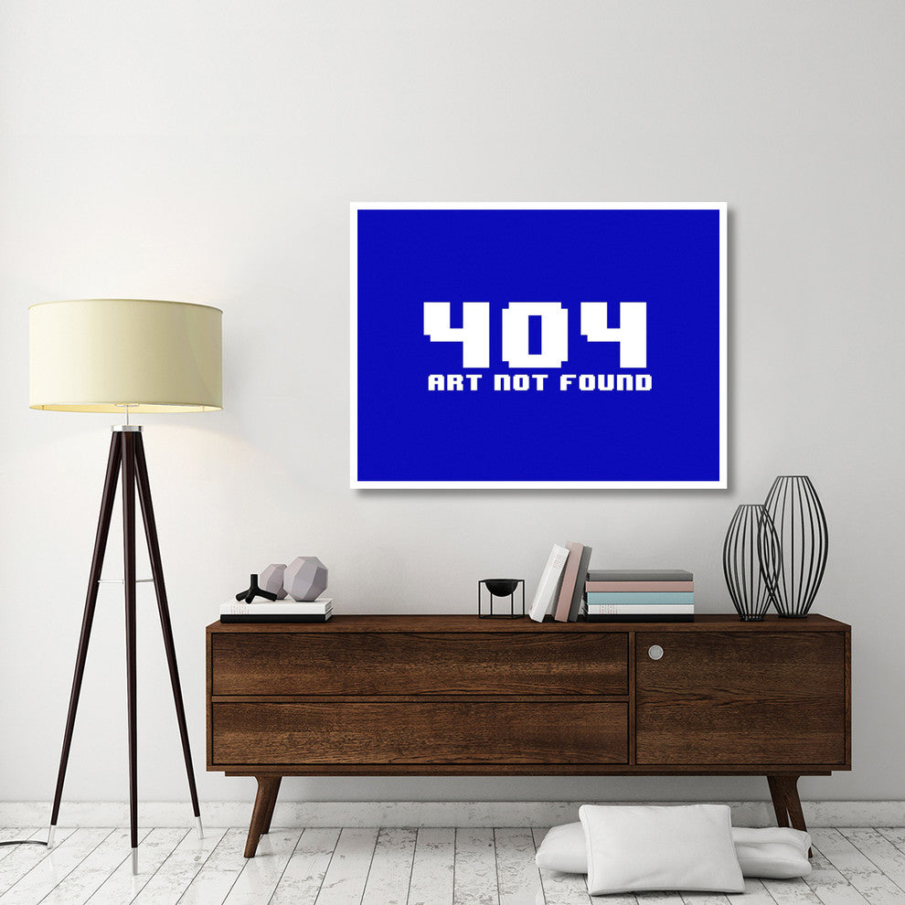 "Virtual Messages in the Real World - 404 Rectangle Blue" Paper Art, 50"x38"
