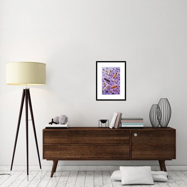 "Sweet Pattern: Eclair" Framed Digital Print by Dina Belenko, 20"x26"