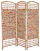 4' Tall Recycled Magazine Room Divider, 3 Panels