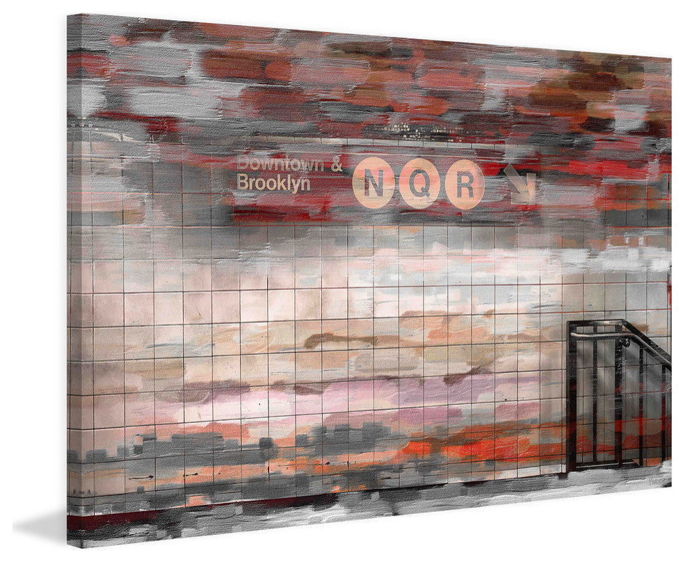 "Downtown and Brooklyn" Print on Canvas, 18"x12"
