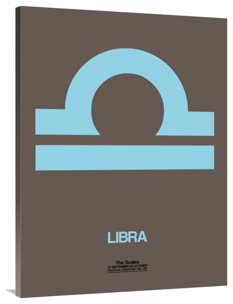 "Libra Zodiac Sign Blue" Fine Art Print