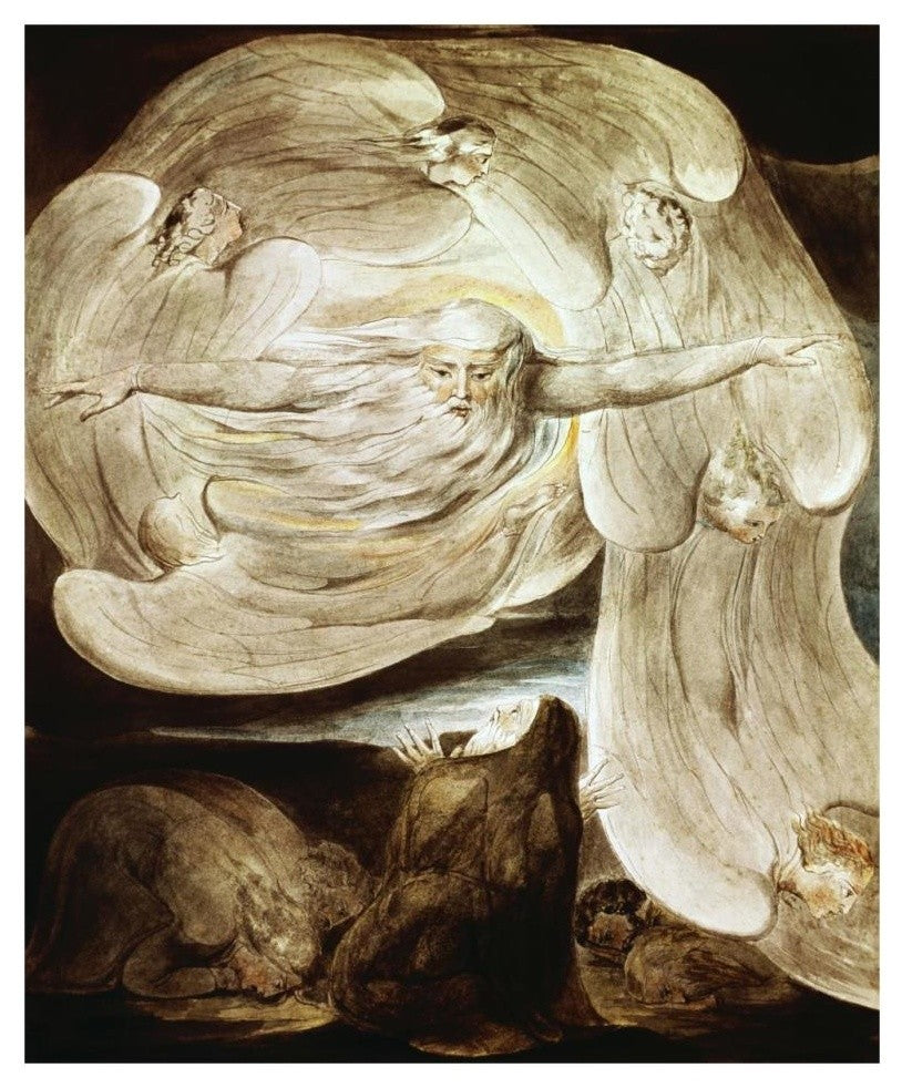 "Job and the Whirlwind" Digital Paper Print by William Blake, 27"x32"