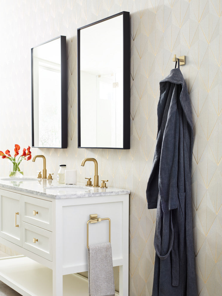 Amerock Appoint Traditional Towel Ring, Golden Champagne