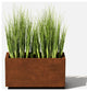 Metallic Series Corten Steel Long Box Planter, Small