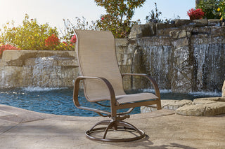 Seagrove II High Back Swivel Rocker Dining Chair