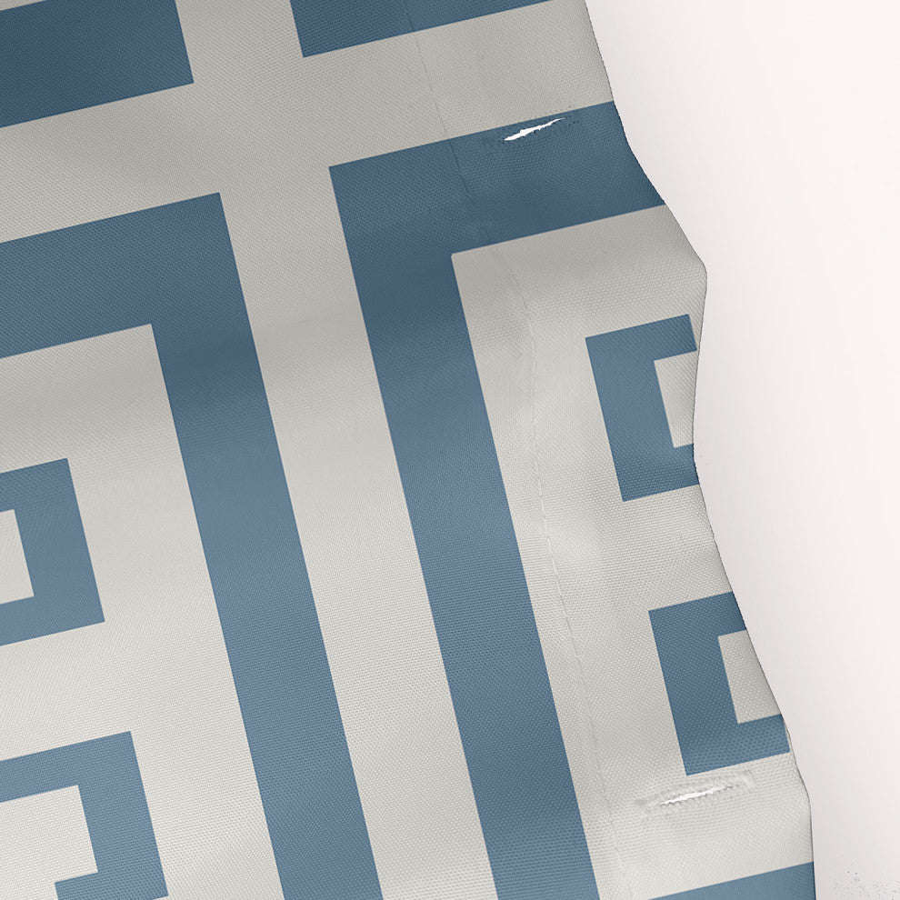 Greek Key Patterned Dusty Smoke 70" w x 73" h Shower Curtain