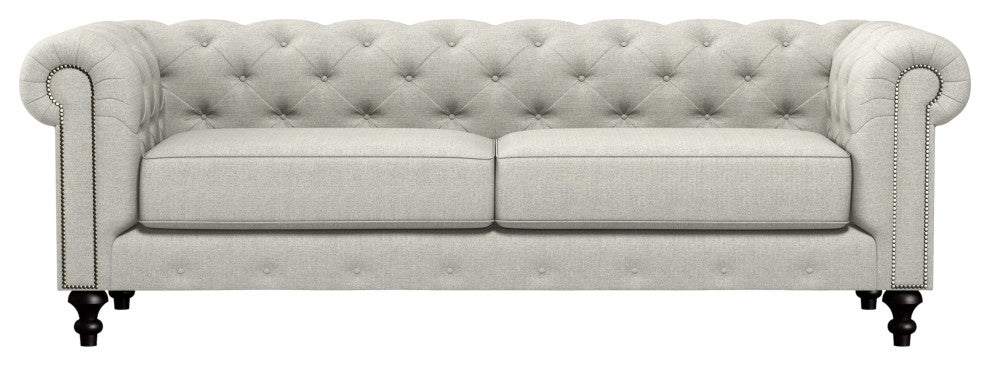 Nativa Interiors London 90" Sofa, Gray, Deep Plush Depth