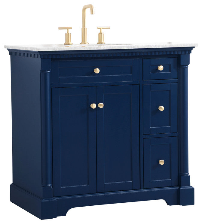 Home Living 36" Single Bathroom Vanity, Blue