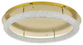 Home Living 33.5" LED Flush Mount, Satin Gold