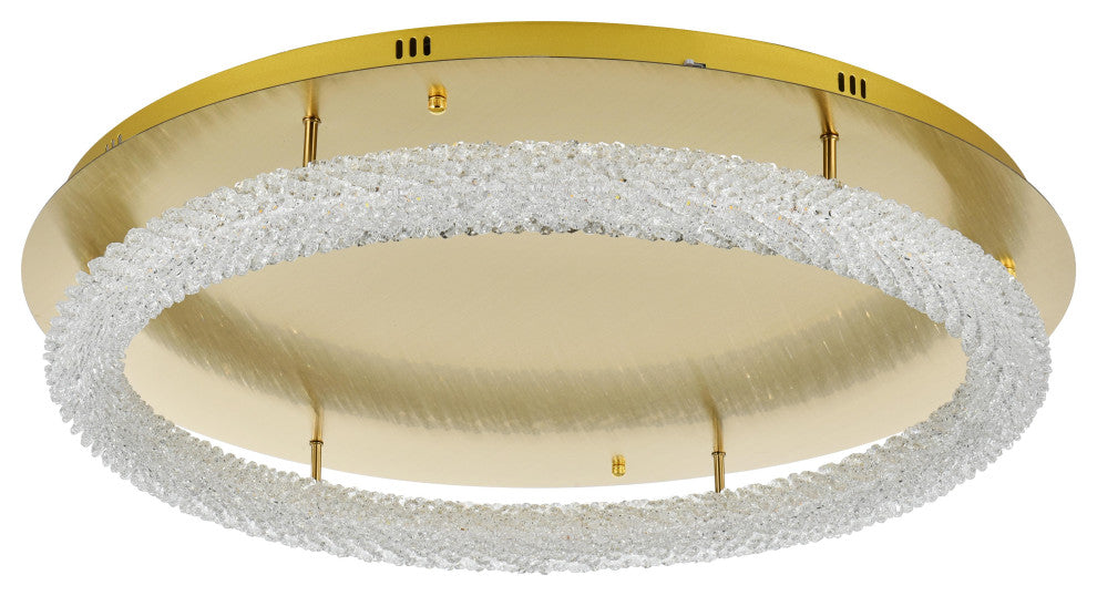 Home Living 33.5" LED Flush Mount, Satin Gold