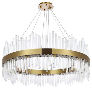 Modern Satin Gold 20-Light Chandelier