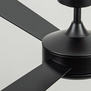52-inch Modern 3-Blade Black LED Ceiling Fan without Light