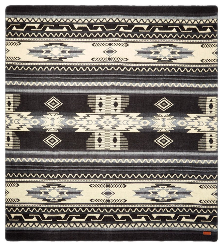 Ultra Soft Dark Gray Southwest Handmade Blanket