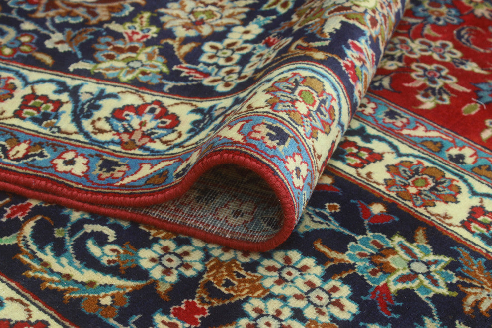Fine Vintage Distressed Justin Red/Navy Rug, 10'5x16'7