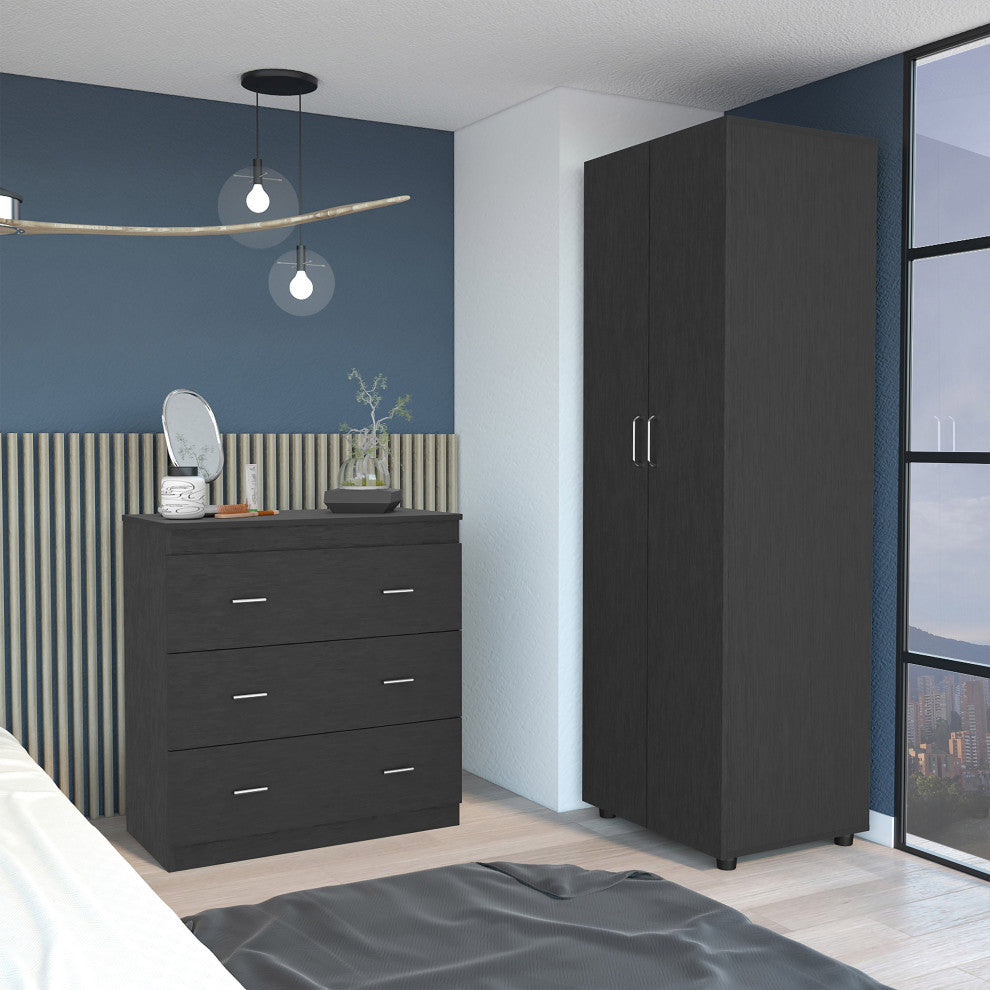DEPOT E-SHOP Georgia 2-Piece Bedroom Set with Armoire and Dresser