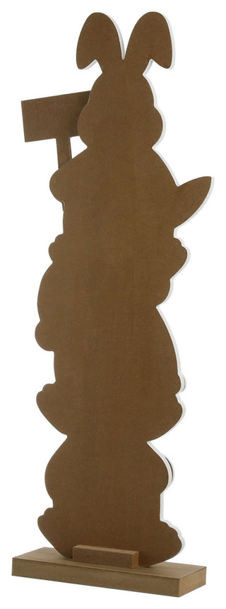 30.75'' Wooden Easter Stacked Bunny Porch Decor