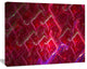Red Fractal Electric Lightning, Abstract Art on Canvas, 20x12