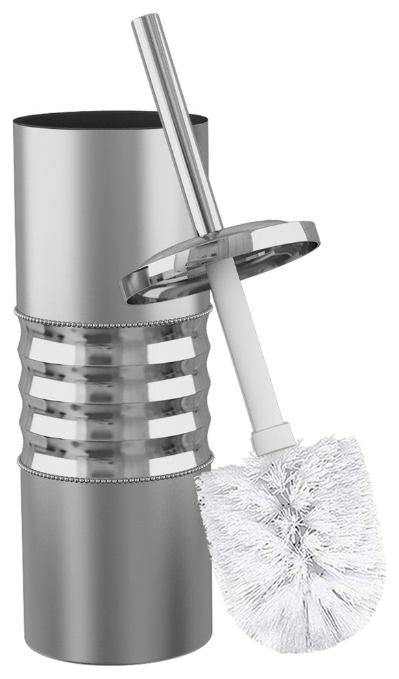 nu steel Round Shape Stainless Steel Toilet Brush Holder