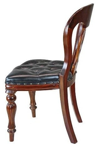 Simsbury Manor Leather Side Chair