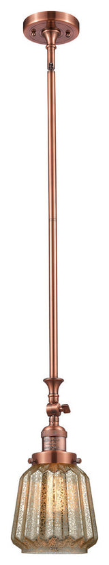 Chatham 1-Light Mini Pendant, Antique Copper, Mercury